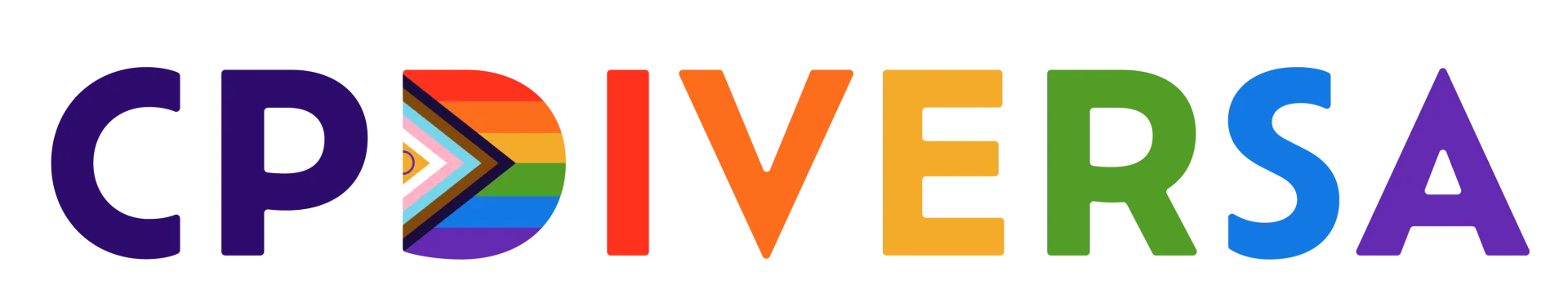 A imagem mostra o logotipo da "Comissão Permanente de Acompanhamento da Política de Diversidade Sexual e de Gênero" (CPDIVERSA). O logo é composto por letras coloridas, com o "D" estilizado de forma a incluir as cores do arco-íris e um triângulo. O texto abaixo do logo diz: "Comissão Permanente de Acompanhamento da Política de Diversidade Sexual e de Gênero", com as palavras "Comissão Permanente de Acompanhamento" em um tom de roxo e "da Política de Diversidade Sexual e de Gênero" em um tom de azul.